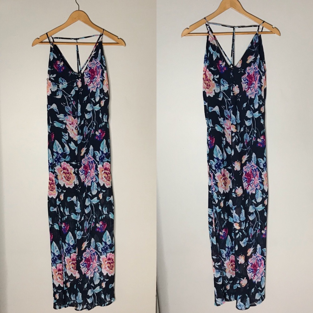 Navy Floral Maxi Dress